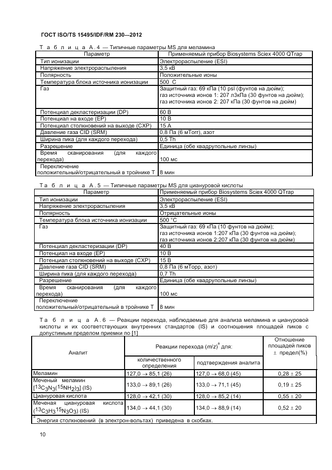 ГОСТ ISO/TS  15495/IDF/RM 230-2012, страница 16